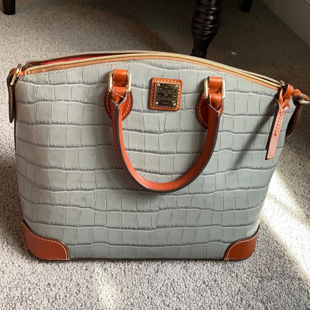 Dooney & Bourke satchel - gray and brown